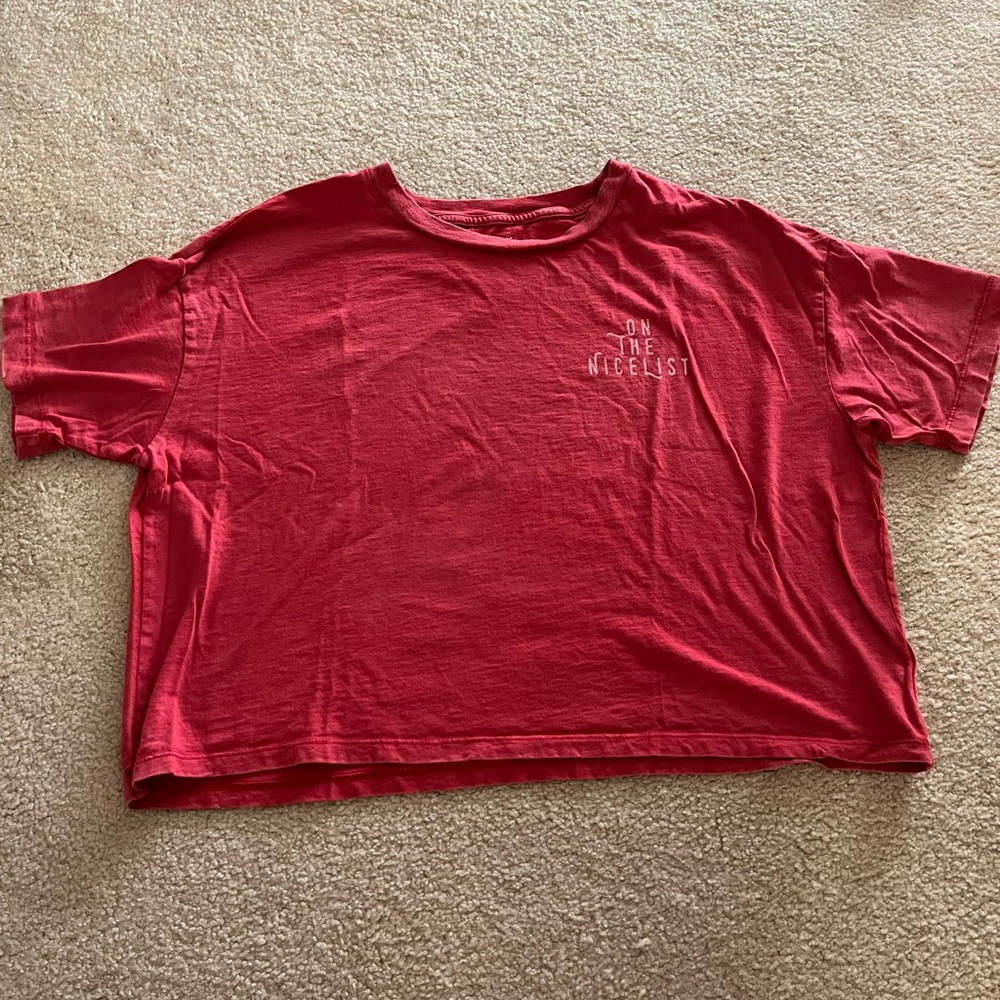 Aerie Oversized Distressed Graphic Cropped
Boyfriend T